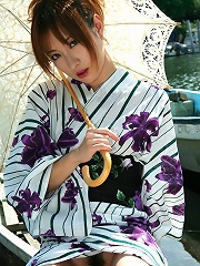 Asian kimono model